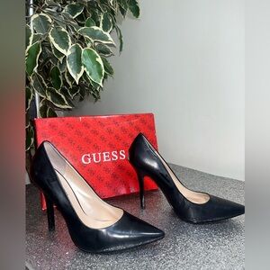 Women’s Black Leather Guess Heels